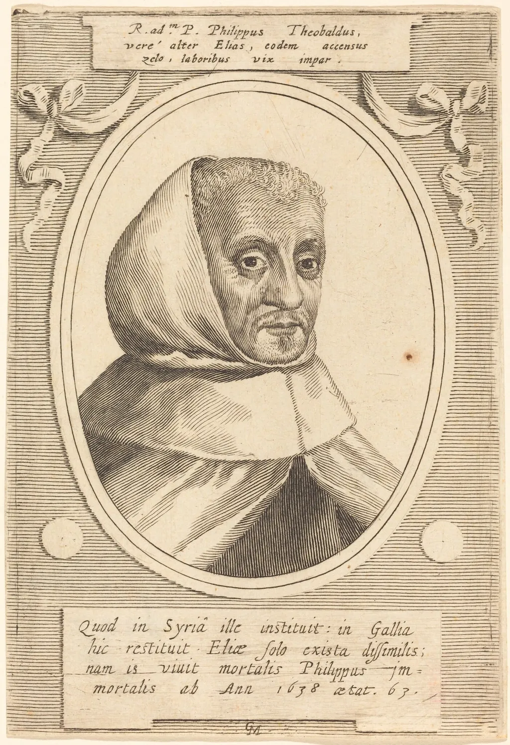 Philippe Thibaud, by Claude Mellan, ink, 1638