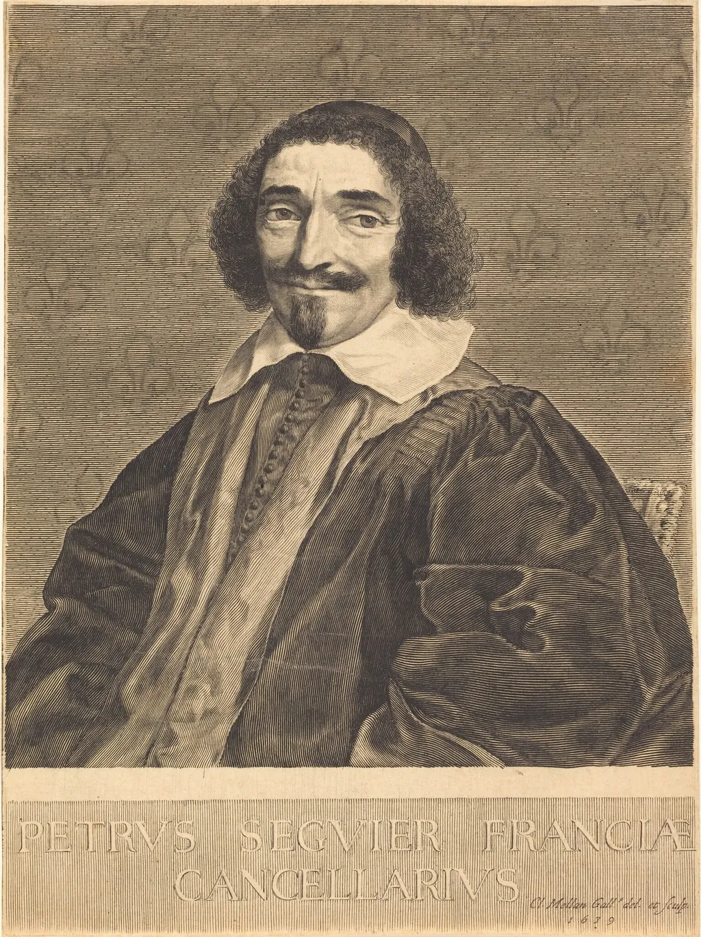 Pierre Seguier, by Claude Mellan, ink, 1639