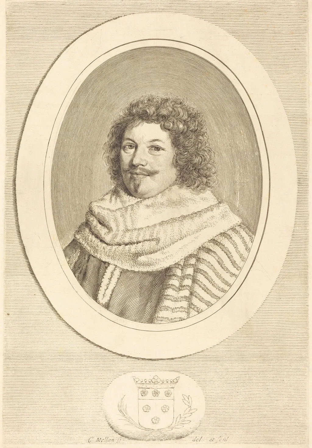 René de Longueil, by Claude Mellan, ink, 1643