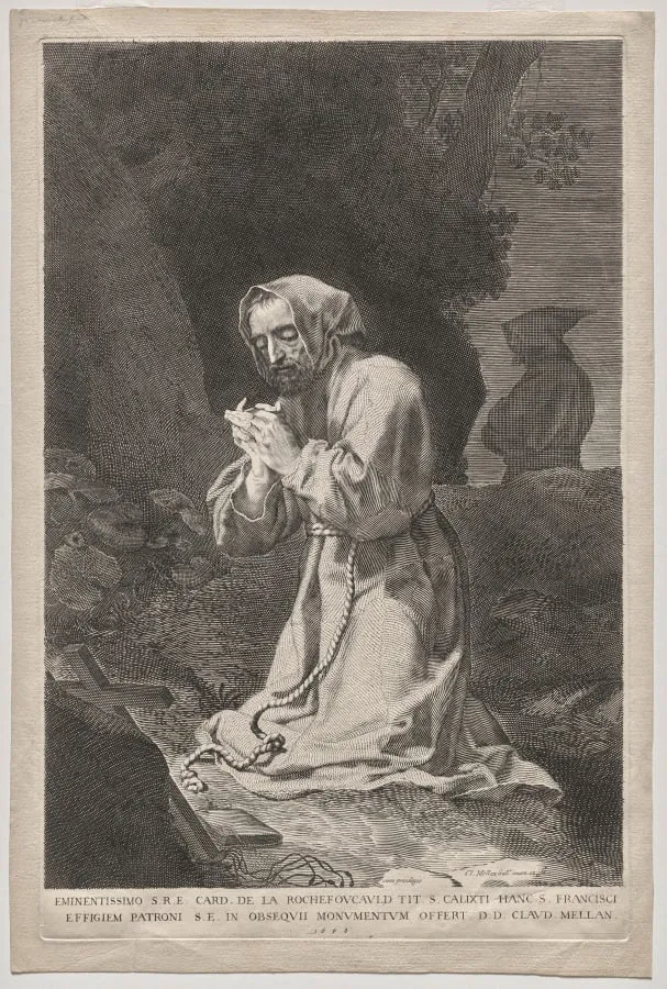 St. Francis, by Claude Mellan, 1638