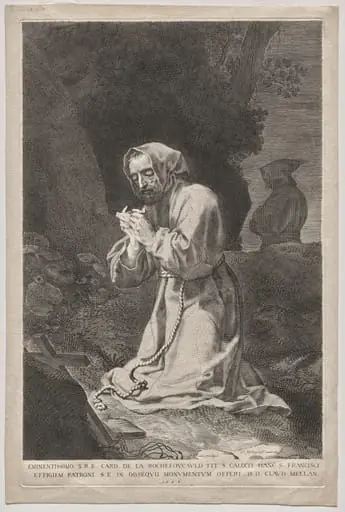 St. Francis, by Claude Mellan
