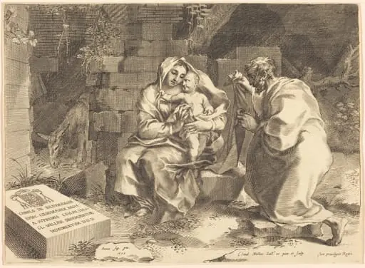 The Holy Family, by Claude Mellan