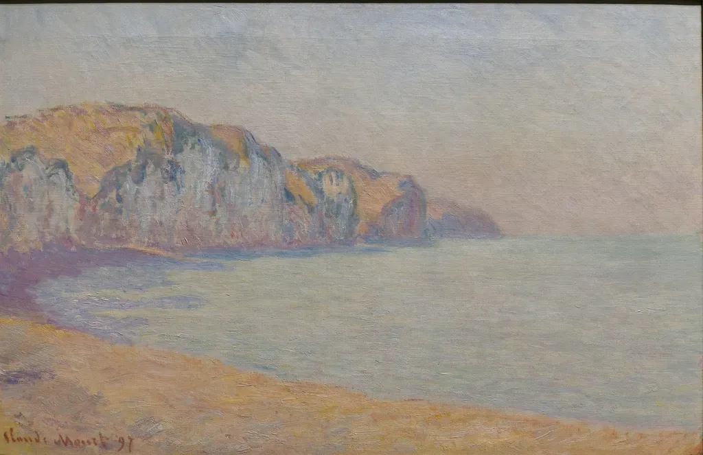 A Cliff at Pourville in the Morning, by Claude Monet, oil, 1899