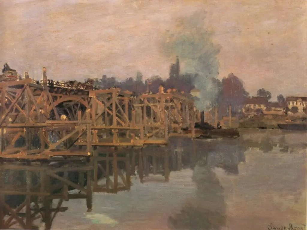 Argenteuil, the Bridge under Repair, by Claude Monet
