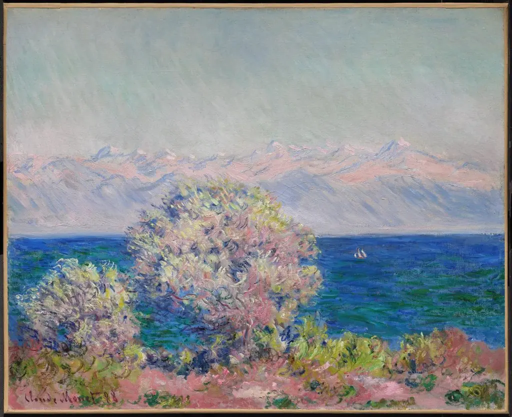 At Cap d'Antibes, Mistral wind, by Claude Monet