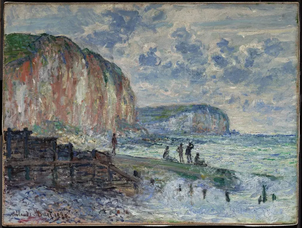 Cliffs of the Petites Dalles, by Claude Monet