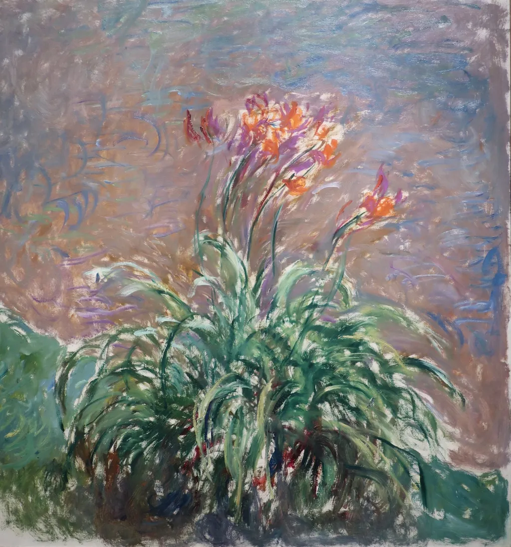 Day lilies, by Claude Monet, oil, 1916