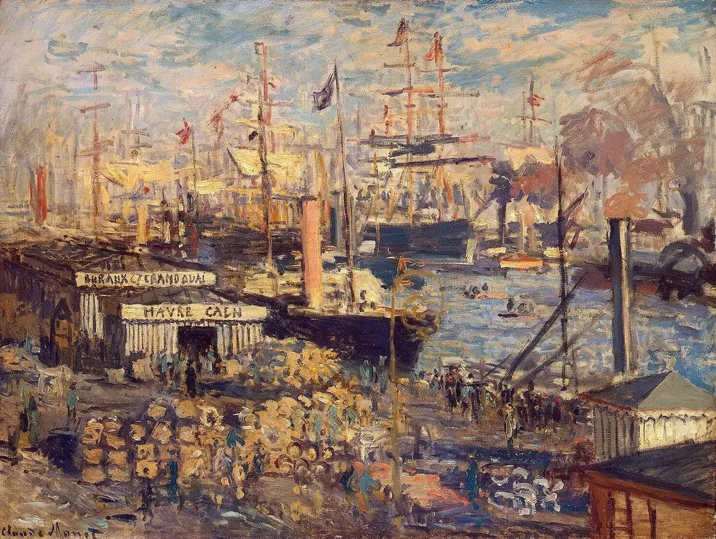 Embankment in Le Havre, by Claude Monet