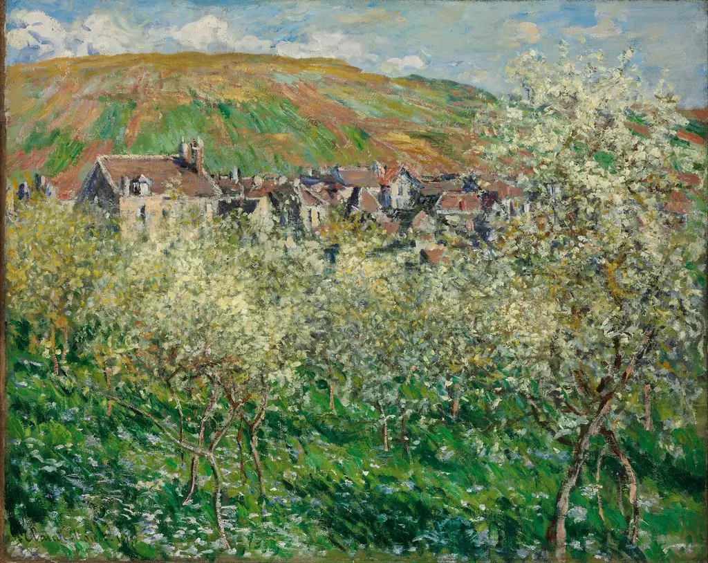 Flowering Plum Trees, by Claude Monet