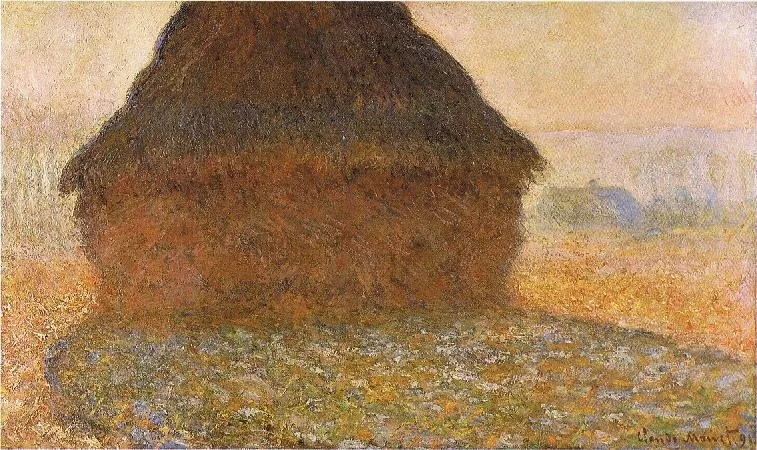 Grainstack in Sunlight, by Claude Monet, oil, 1896