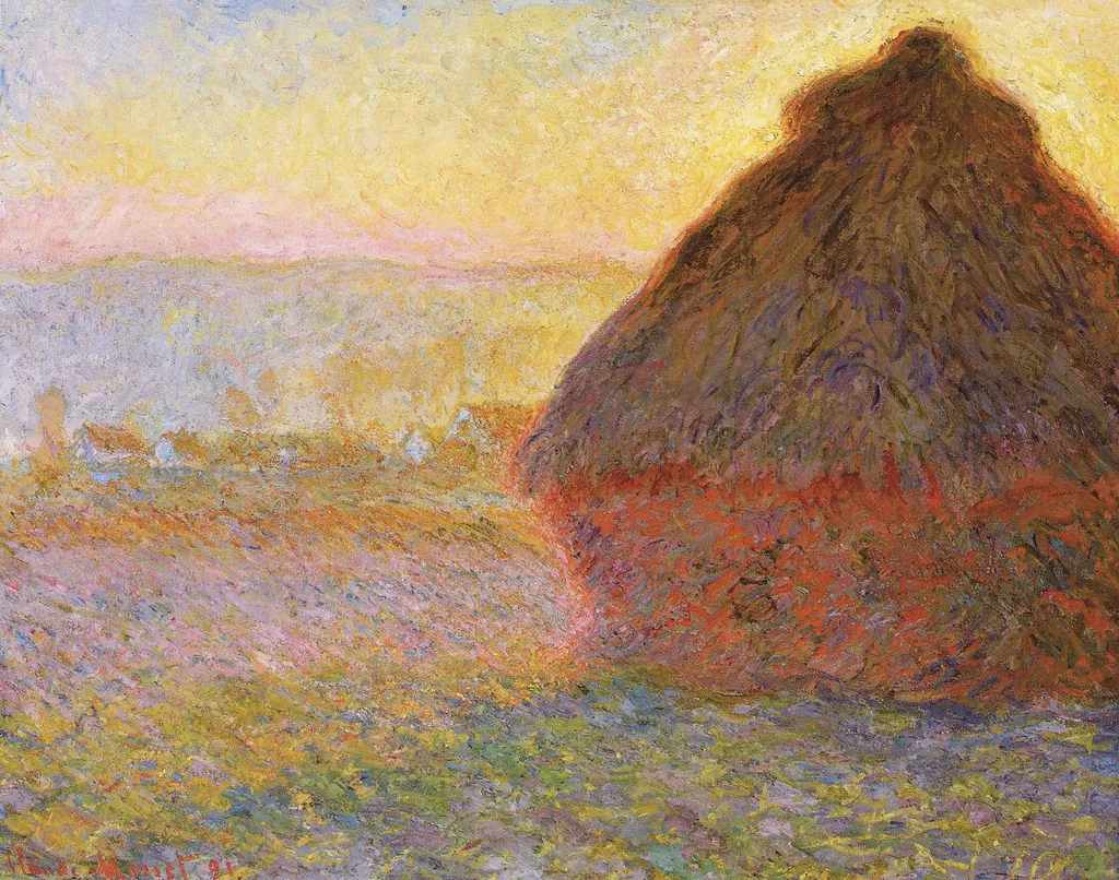 Grainstack (Sunset), by Claude Monet, oil, 1896