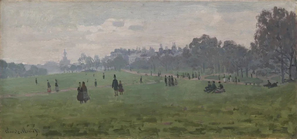 Green Park, London, by Claude Monet, oil, 1871