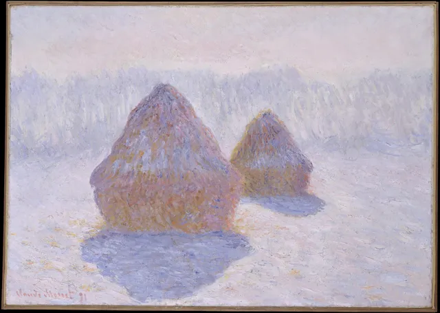 Haystacks (Effect of Snow and Sun)