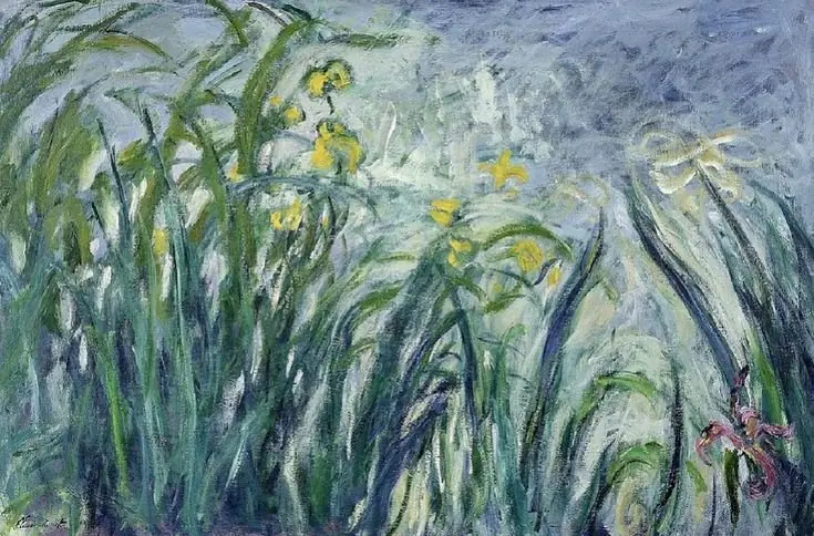 Iris jaunes et mauves, by Claude Monet