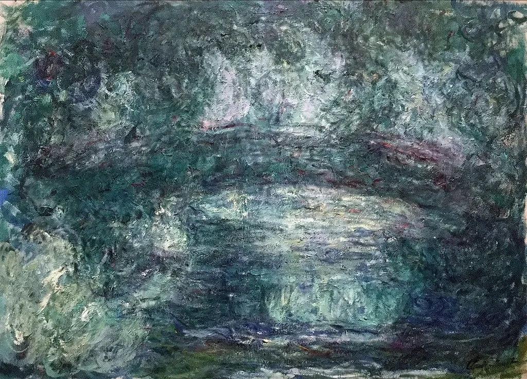Japanese Bridge, by Claude Monet, oil, 1919