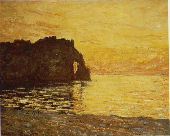 La Manne-Porte, Etretat, by Claude Monet, oil, 1890