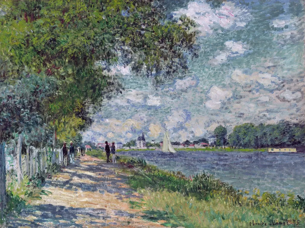La Seine à Argenteuil, by Claude Monet, oil, 1875