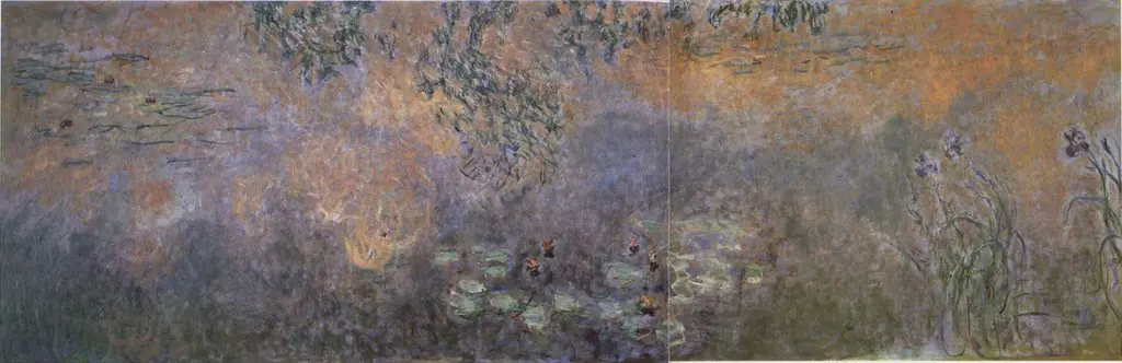Le Bassin aux nymphéas avec iris, by Claude Monet