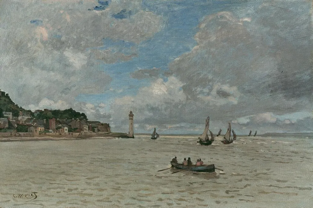 Le Phare de Honfleur, by Claude Monet, oil, 1864