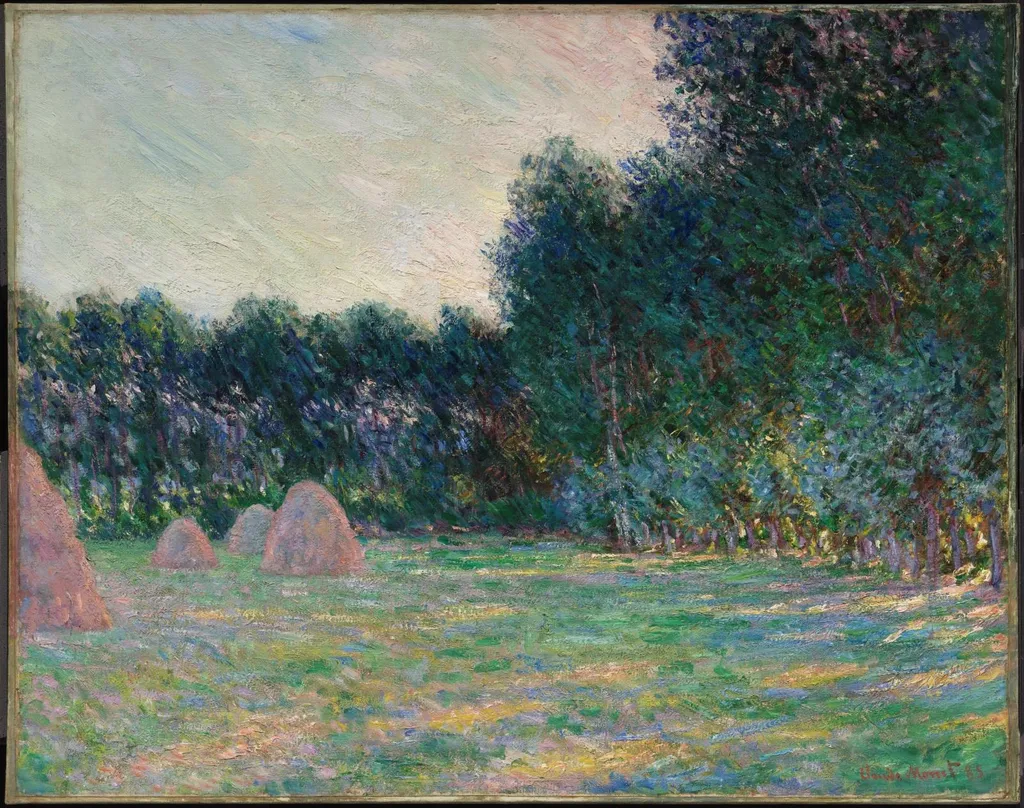 Meadow with Haystacks near Giverny, by Claude Monet, oil, 1893
