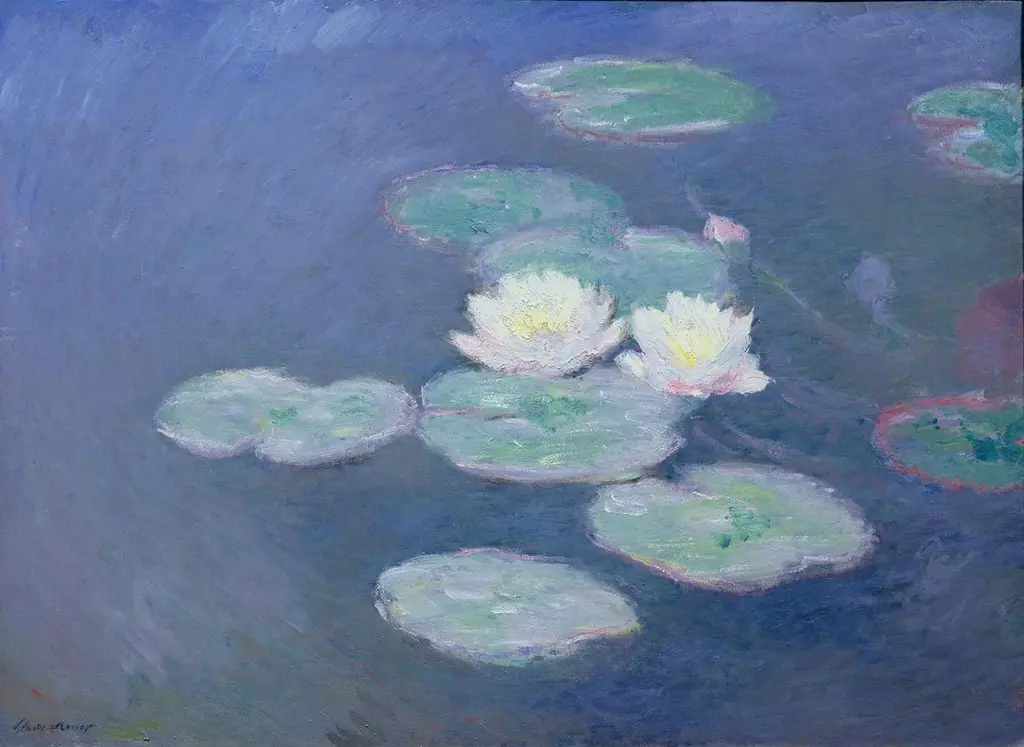 Nympheas, effect in the evening, by Claude Monet