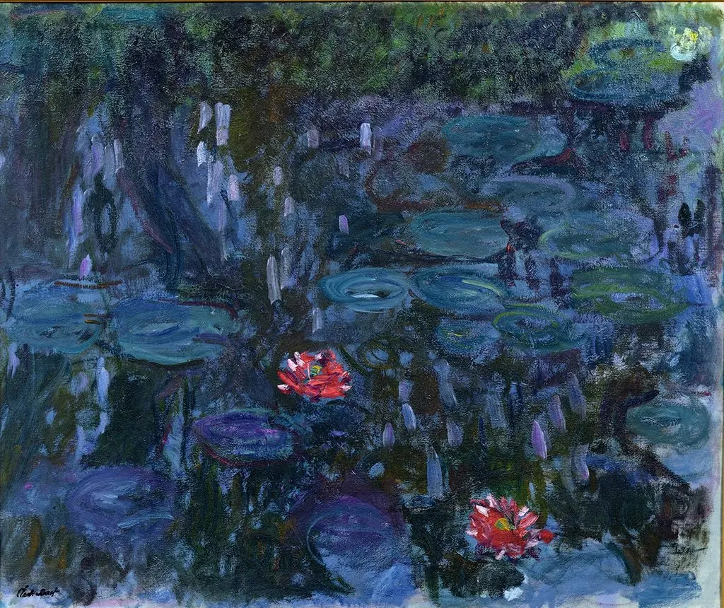 Nymphéas, reflets de saule, by Claude Monet