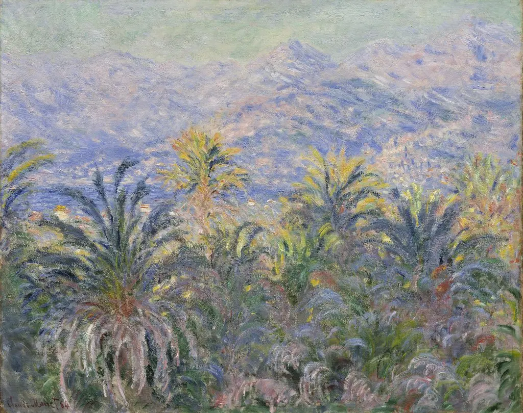 Palm Trees at Bordighera, by Claude Monet, 1892