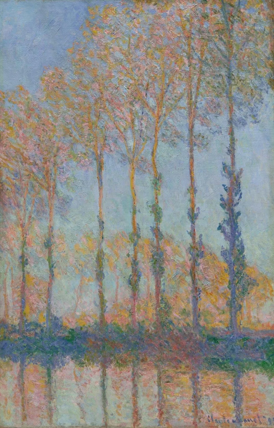 Poplars on the Bank of the Epte River, by Claude Monet, oil, 1896
