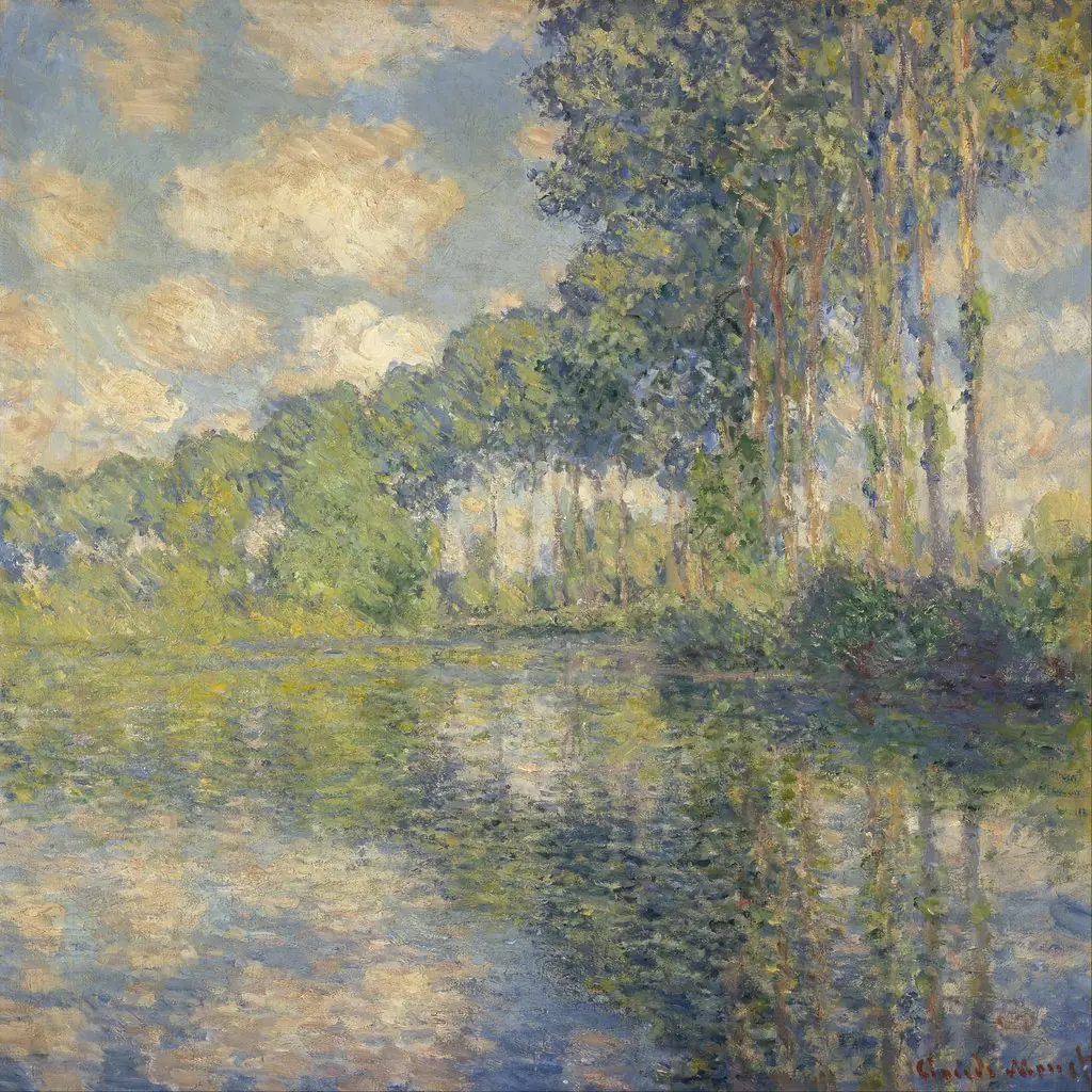 Poplars on the Epte, by Claude Monet