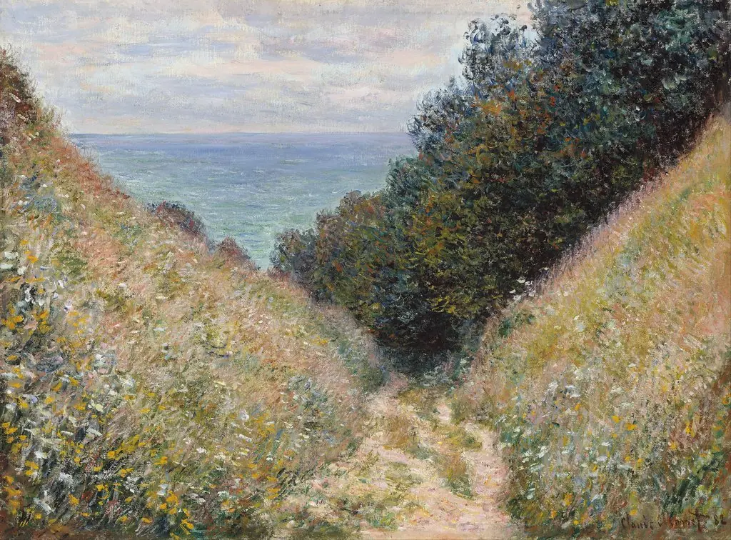 Road at La Cavée, Pourville, by Claude Monet
