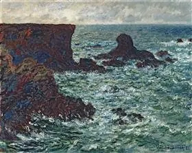 Rocks at Port-Coton, the Lion Rock, Belle Ile, by Claude Monet