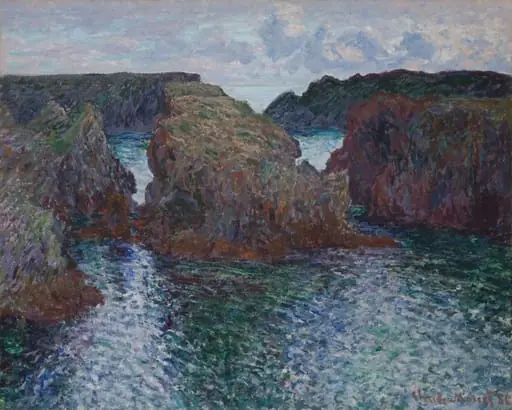 Rocks at Port-Goulphar, Belle-Île, by Claude Monet