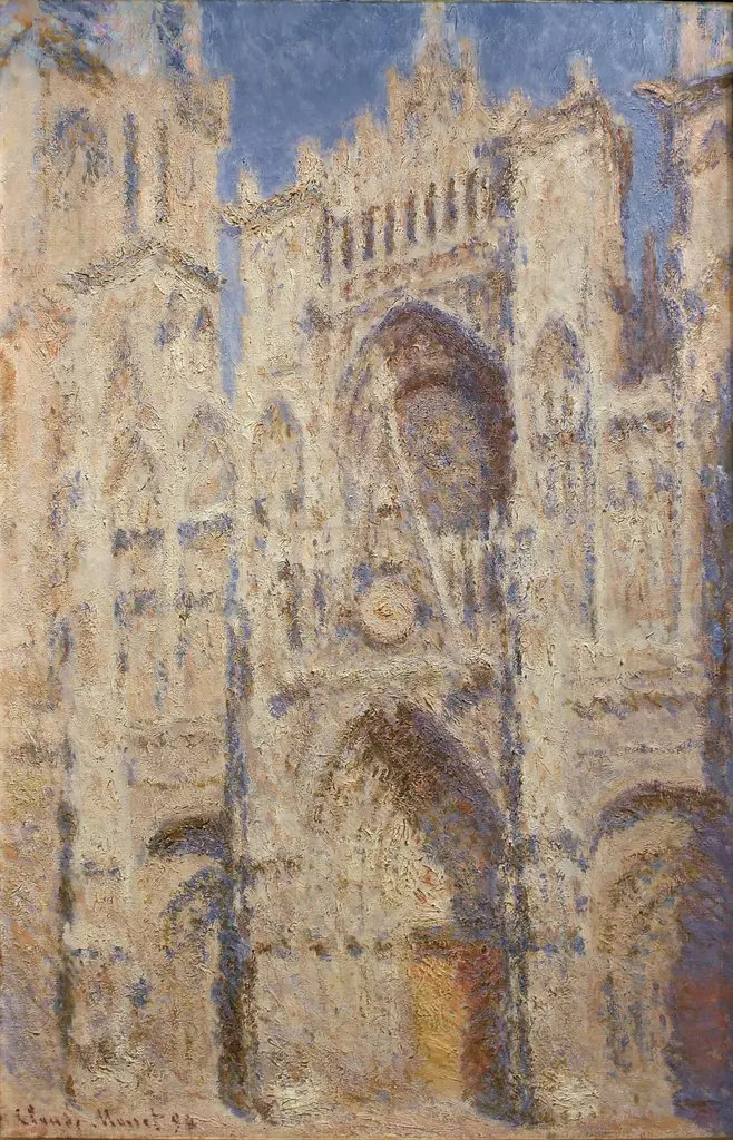 Rouen Cathedral: The Portal (Sunlight), by Claude Monet, 1896