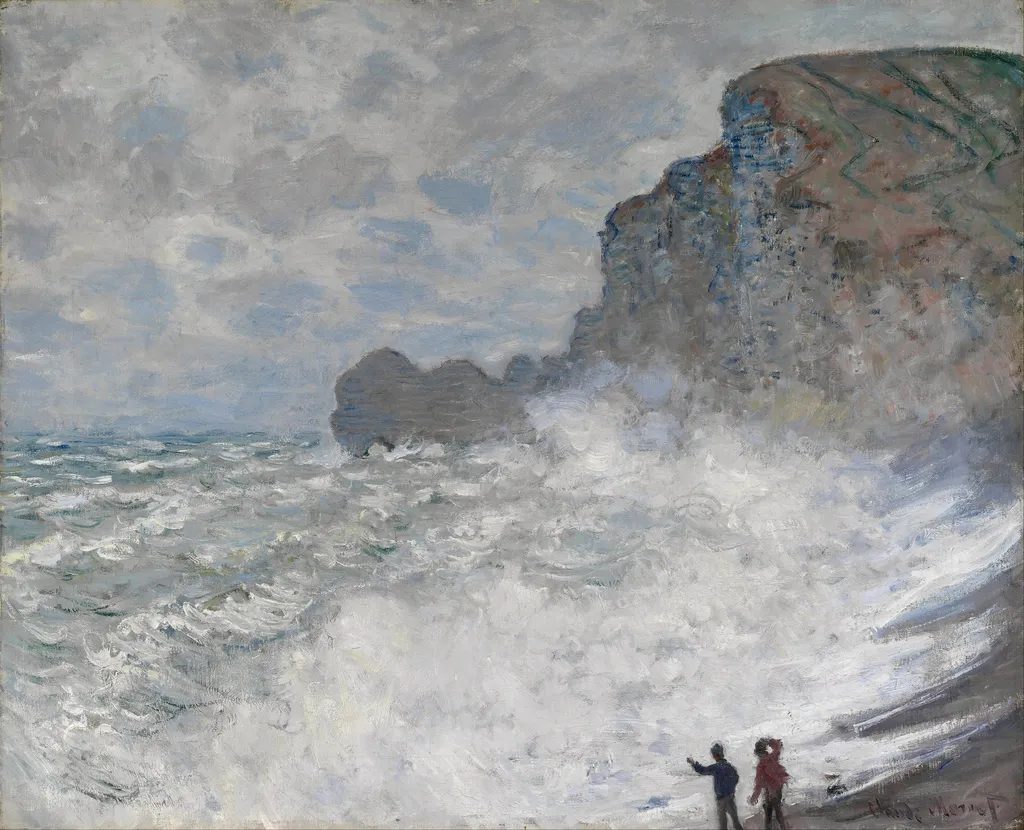 Rough weather at Étretat, by Claude Monet, oil, 1892