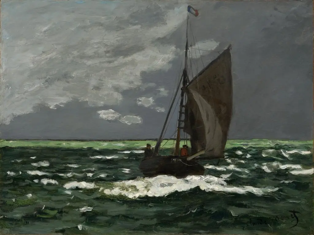Seascape, Storm, by Claude Monet