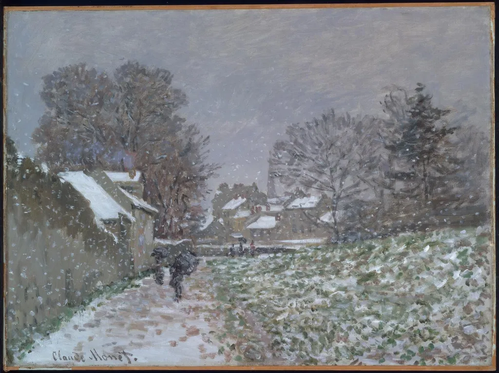 Snow at Argenteuil, by Claude Monet, oil, 1874