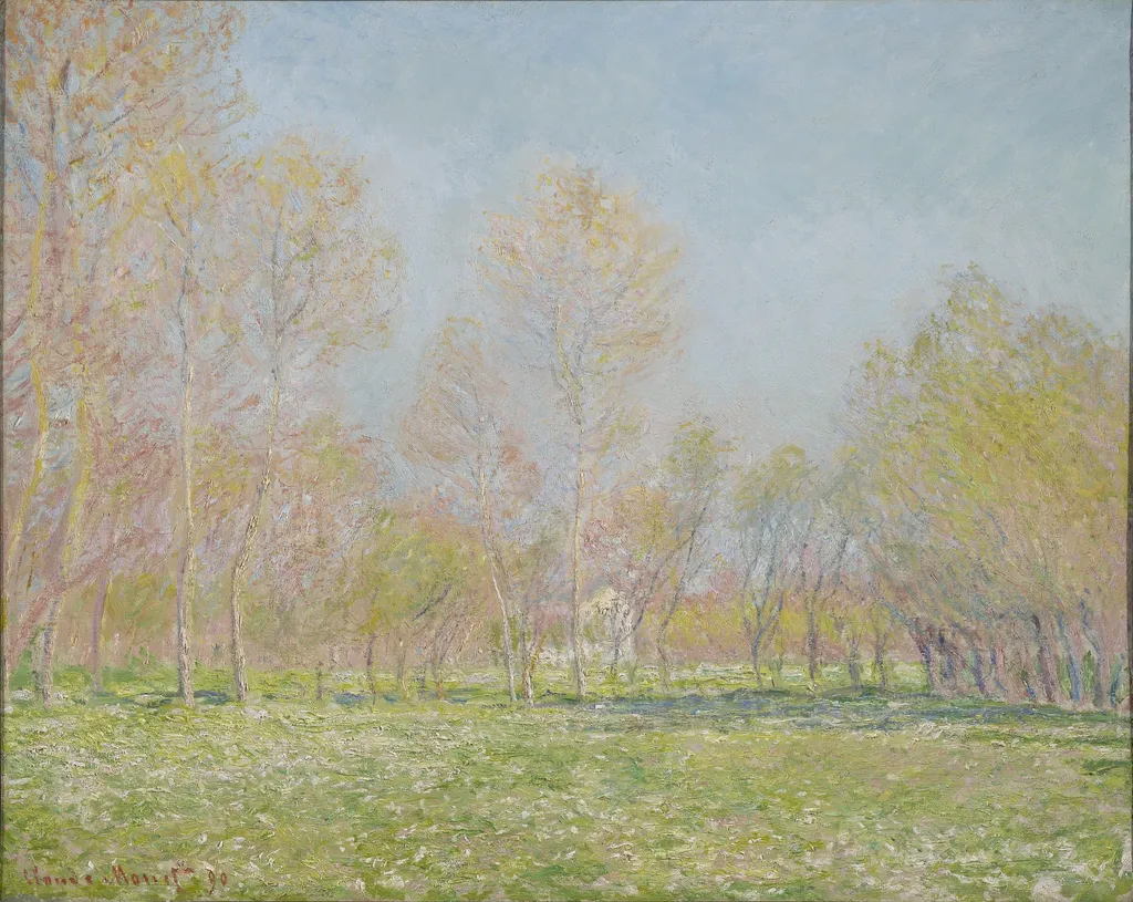 Spring in Giverny, by Claude Monet, oil, 1896