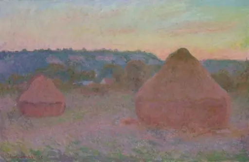Stacks of Wheat (End of Day, Autumn), by Claude Monet