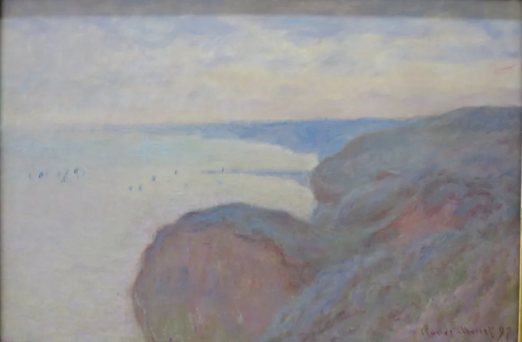 Steep Cliffs near Dieppe, by Claude Monet, oil, 1899