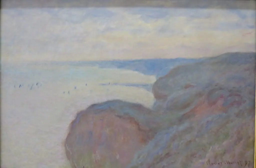Steep Cliffs near Dieppe, by Claude Monet