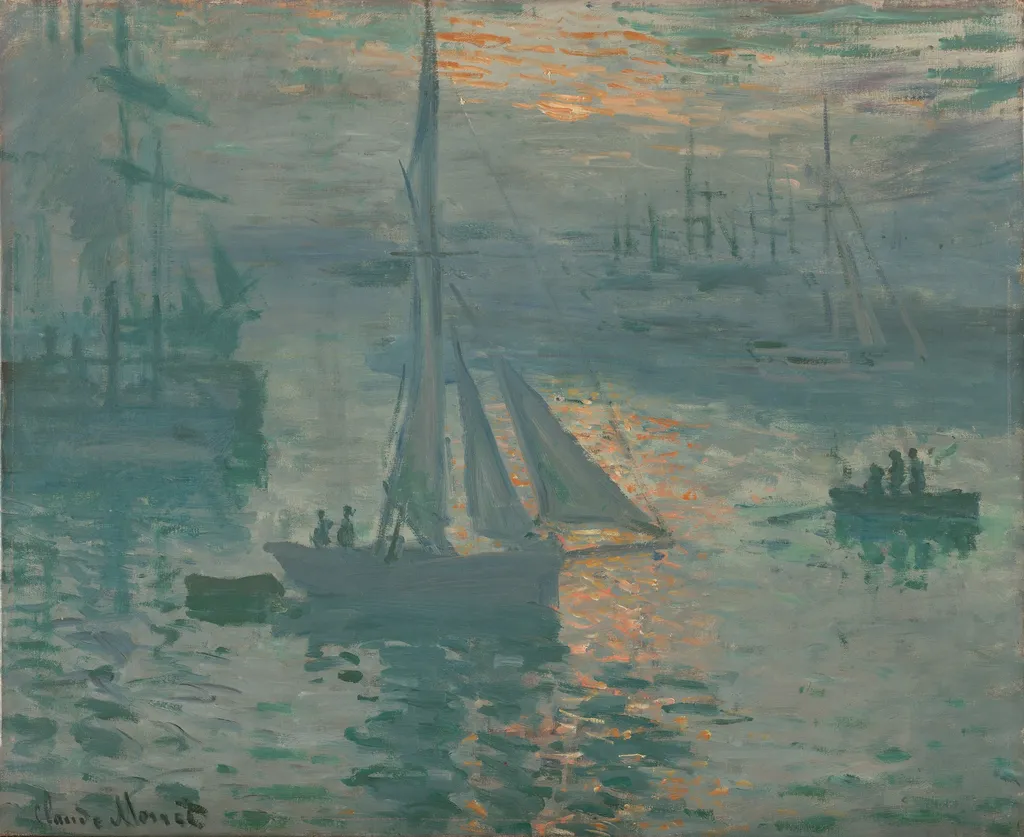 Sunrise (Marine), by Claude Monet, oil, 1873