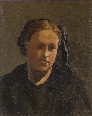 Tête de femme, by Claude Monet, oil, 1862