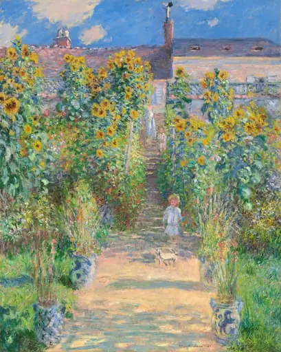 The Artist's Garden at Vétheuil, by Claude Monet
