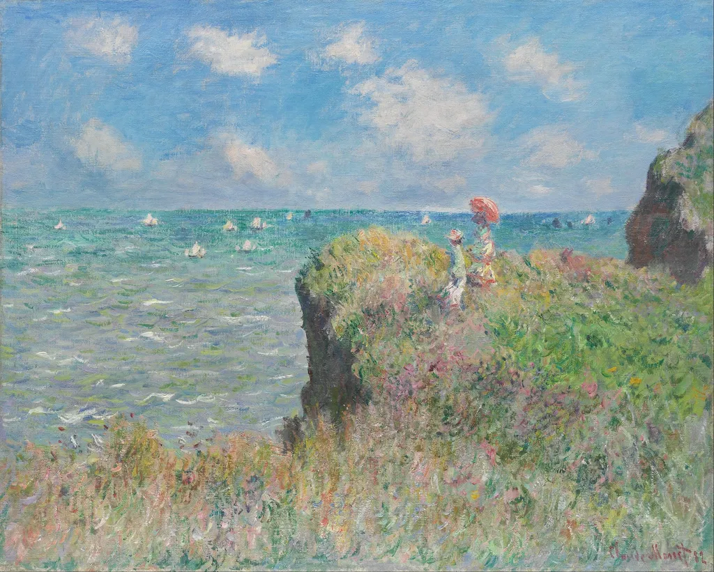 The Cliff Walk at Pourville, by Claude Monet, oil, 1892