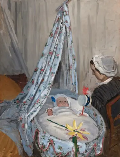 The Cradle - Camille with the Artist's Son Jean, by Claude Monet