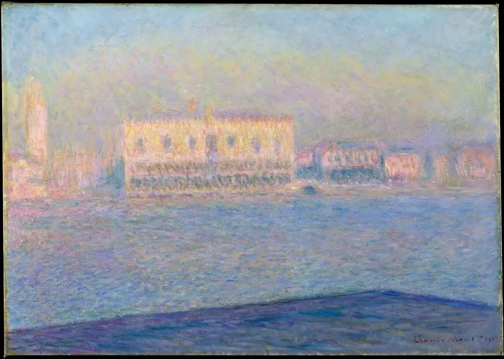 The Doge's Palace Seen from San Giorgio Maggiore, by Claude Monet