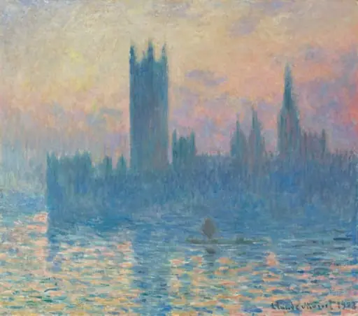 The Houses of Parliament, Sunset, by Claude Monet