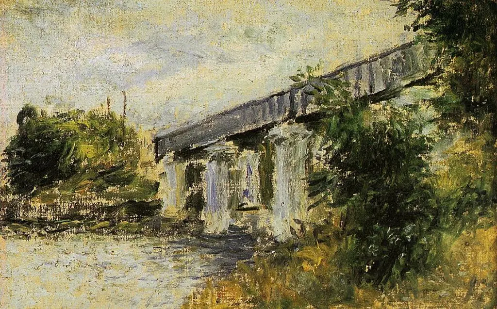 The Railway Bridge at Argenteuil, by Claude Monet