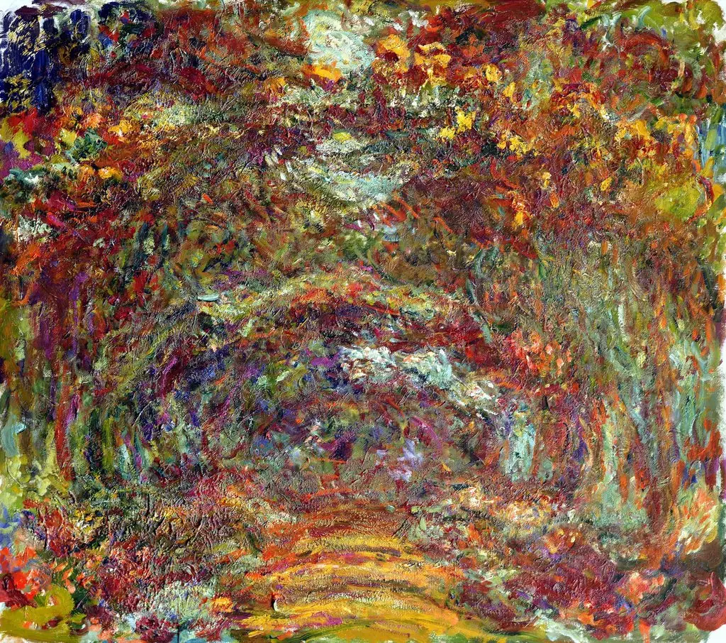 The rose-way in Giverny, by Claude Monet