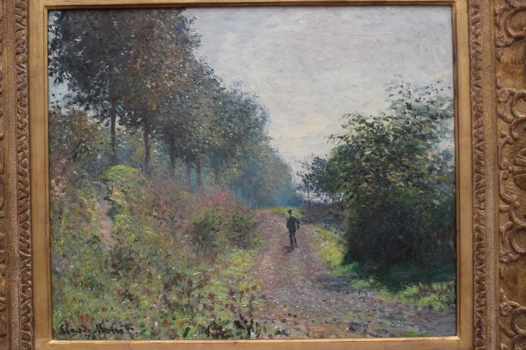 The Sheltered Path, by Claude Monet, oil, 1873